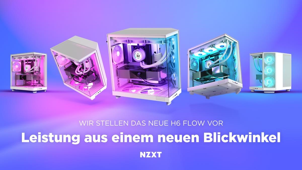 NZXT kündigt mit dem H6 Flow ein kompaktes MidTowerATXGehäuse mit